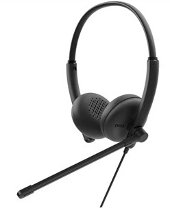 Słuchawki przewodowe Dell WH125 USB-A Czarny (WH125-DWW)