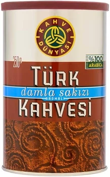 Турецька кава мелена з ароматом смоли Kahve Dünyası Türk Kahvesi damla sakızı 250г