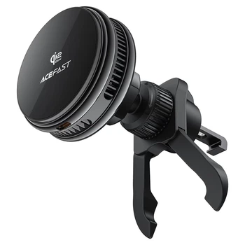 Автотримач ACEFAST D66, QI2, 25W, cooling wireless charging car holder for air vent, 4.7-6.9", black
