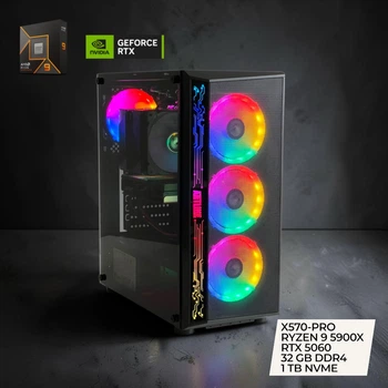 Игровой ПК AMD Ryzen 9 5900X / RTX 5060 / 32 GB DDR4 / 1 TB SSD M2 NVME / ASUS PRIME AMD X570-PRO / 750W 80+ / WINDOWS 11 PRO