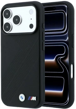 Etui BMW M Tire Track Metal Logo MagSafe do Apple iPhone 17 Pro Max/18 Pro Max Black (BMHMP18X26SWPDKK)