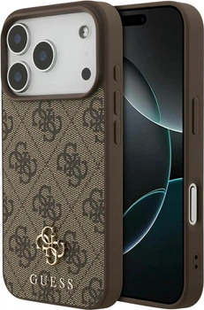 Etui Guess 4G Small Classic Logo MagSafe do Apple iPhone 17 Pro/18 Pro Brown (GUHMP18LP4SM4MW)