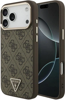 Etui Guess 4G Triangle Logo MagSafe do Apple iPhone 17 Pro Max/18 Pro Max Brown (GUHMP18XP4GTDGMW)