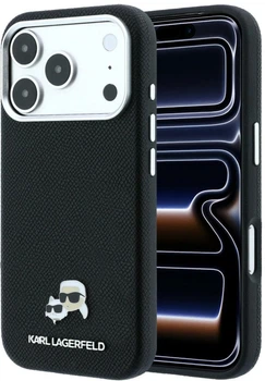 Чохол для смартфона Karl Lagerfeld Grained Heads Metal MagSafe для Apple iPhone 17 Pro Max/18 Pro Max Black (KLHMP18X6PSKCHLK)