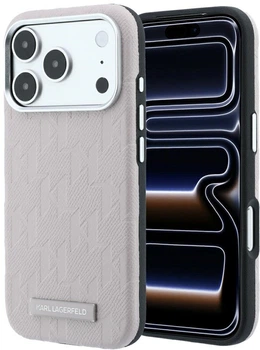 Чохол для смартфона Karl Lagerfeld Grained Mono Resin Logo MagSafe для Apple iPhone 17 Pro Max/18 Pro Max Pink (KLHMP18X6PWKLMHP)