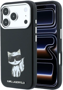 Etui Karl Lagerfeld Smooth Choupette Sketch MagSafe do Apple iPhone 17 Pro/18 Pro Black (KLHMP18L6PWCIKDK)