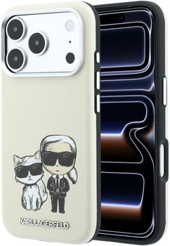 Чохол для смартфона Karl Lagerfeld Smooth Karl & Choupette Bodies Sketch MagSafe для Apple iPhone 17 Pro/18 Pro Beige (KLHMP18L6PWKCIDE)