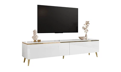 Тумба под ТВ Моника Welovemebel белая 1800x400x495 мм на 2 ящика