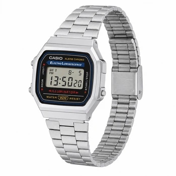 Унисекс часы Casio A168WA-1W Серебристые ( AT1141-0421 )