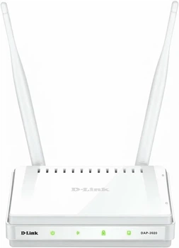 Беспроводная точка доступа D-Link DAP-2020 N300 / до 300 Мбит/с / 7 режимов работы / 1 x LAN / White (102258006) - Б/У