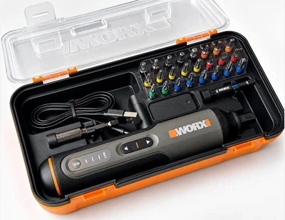 Акумуляторна викрутка Worx WX242 4V 2 А·год | 30 насадок | 7 режимів крутного моменту