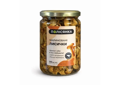 Маринованные лисички, 540 мл, ТМ «Полисянка».