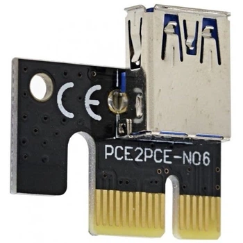 Адаптер-Райзер Dynamode Pci-E X1 To 16X, 60 См Usb 3.0 Cable Sata To 4Pin Ide Molex Power Ver.006 (Rx-Riser-006)