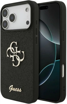 Etui Guess Fixed Glitter Big 4G do iPhone 18 Pro Max / 17 Pro Max czarne (GUE005496)