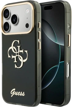 Etui Guess IML 4G Script Metal do iPhone 18 Pro Max / 17 Pro Max czarne (GUE005602)