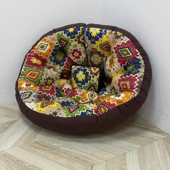 Безкаркасне крісло-матрац трансформер панама Carpet 160х80 см червоно-коричневе