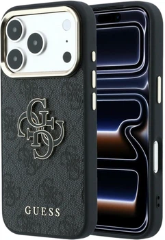 Etui Guess 4G & Big Resin Logo do iPhone 18 Pro / 17 Pro czarne (GUE005524)