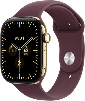 Смарт-годинник Apple Watch Series 12 GPS + Cellular 46mm Radiant Gold Titanium Case with Burgundy Sport Band - S/M (MJGR4RK/A)