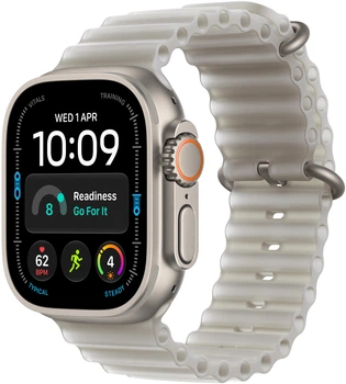 Смарт-часы Apple Watch Ultra 4 GPS + Cellular 49mm Natural Titanium Case with Translucent Grey Ocean Band (MJAD4QI/A)