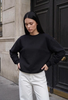 Женский свитшот стаф черный оверсайз на флисе худи Staff zy black oversize fleece S (403313)
