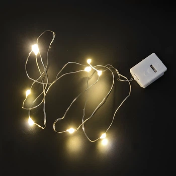 Гирлянда для детского мобиля 2 м на 20 LED-диодов на батарейках тёплый белый (276203)