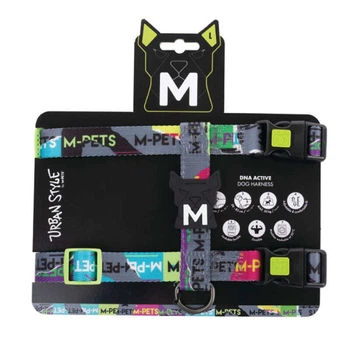 M-Pets Urban Style DNA Active Dog Harness - Анатомическая H-образная шлейка в городском стиле для собак мелких, средних и крупных пород L / 49-74x58-83 см (6953182772927)