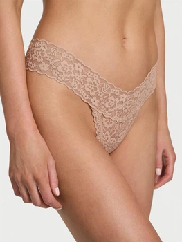 Трусики танга женские Victoria's Secret 26894458 XS Бежевые (21222596781)