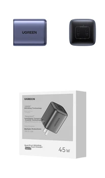 Зарядное устройство UGREEN 45W GaN для iPhone 17/16/ProMax, PD Type-C