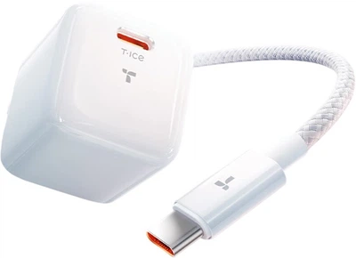 Комплект TORRAS Ice Cube Lite: зарядное устройство 30 Вт GaN и кабель, для iPhone 14 и 15