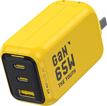 Зарядний пристрій Aohi 65W GaN, трипортова швидка зарядна головка, Type-C, сумісний з PD45W, підходить для Apple 16, Samsung, Huawei, ноутбуків Macbook Pro