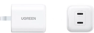 Сетевое зарядное устройство Ugreen 45W 2xUSB-C White (X526)