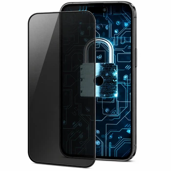 Защитное стекло ZERODUST Privacy 5D противоударное для iPhone 17 Pro с аппликатором Black SR-547