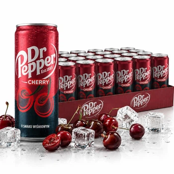 Упаковка безалкогольного напою Dr Pepper Cherry Sleek 0.33l х 24