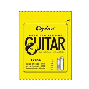 Набір струн для акустичної гітари Orphee TX630 11-52 0,28-1,32 мм 6 шт (D73D83963D3B)