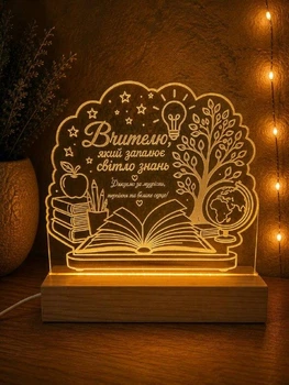 Светильник-ночник для учителя Именной LED (9009)