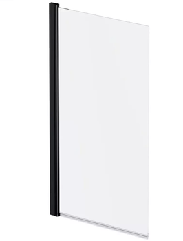 Шторка для ванни AM.PM Gem 80x140 см поворотна прозоре скло black W90UBS-D080-140BT