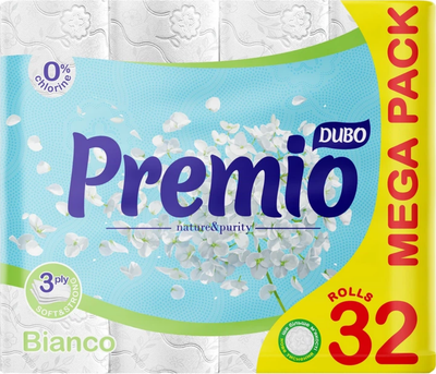 Туалетний папір ДИВО Premio тришаровий Bianco 32 шт (4820003837665)