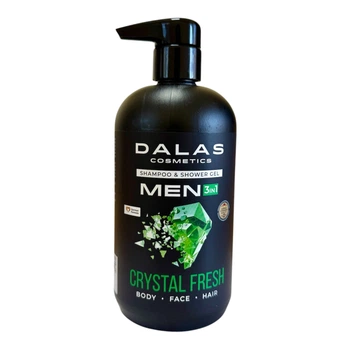 Чоловічий шампунь-гель DALAS Men Crystal Fresh 3в1 - 550 мл