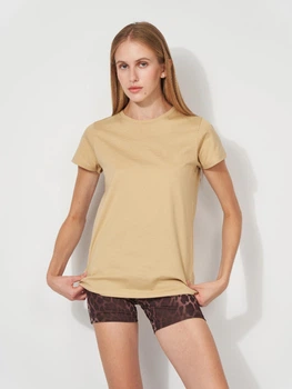Женская футболка Roly Capri Бежевая XL