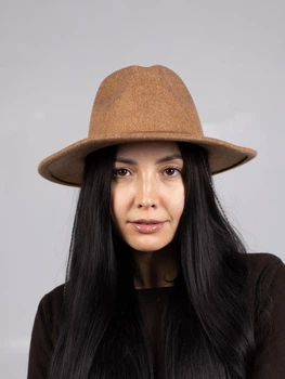 Шляпа шерстяная Федора D.Hats цвет рыжий
