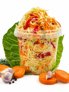 Салат Коул слоу из капусты и моркови 1 л без ГМО