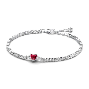 Браслет Pandora "Красное сердце" 590041C02