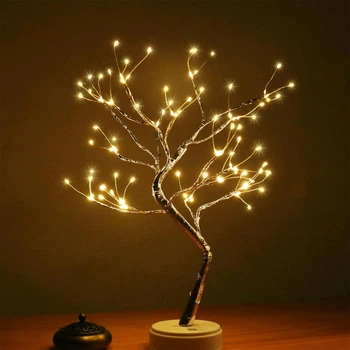 Настольная лампа декоративная LED 5 Вт 108 LED золотая теплый свет 50 см Berger TreeLight 2001-TL-108