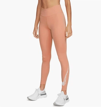 Лосины женские Nike One Swoosh Run Peach S Персиковый DM7767-824