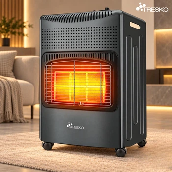Газовий інфрачервоний обігрівач TRESKO TGHZ-005 4200 Вт, до 33 м², з редуктором, шлангом та захисним чохлом