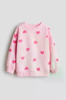 Світшот на дівчинку із утепленням із сердечками H&M 92 см рожевий