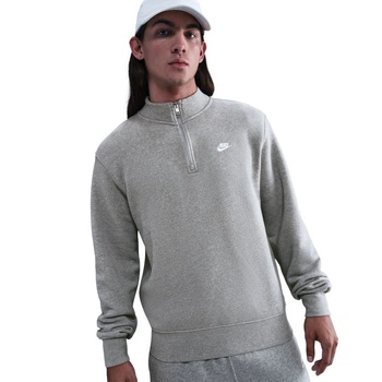 Свитшот мужской Nike Club 1/2 Zip Fleece M Серый FN3864-063