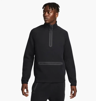 Свитшот мужской Nike M Tech Fleece Hz Top S Черный FB7998-010