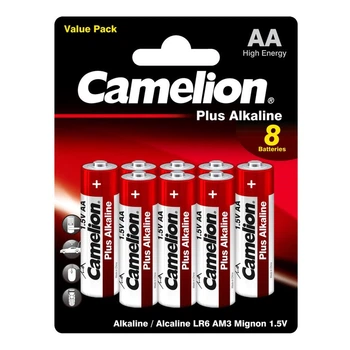 Батарейка Camelion AA LR6 Plus Alkaline * (5+3) (LR6-BP5+3)