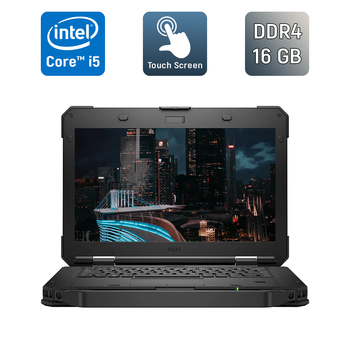 Защищенный ноутбук Dell Latitude 5420 Rugged / 14" (1920x1080) IPS Touch / Intel Core i5-8350U (4 (8) ядра по 1.7 - 3.6 GHz) / 16 GB DDR4 / 256 GB SSD / Intel UHD Graphics 620 / WebCam / Windows 10 б/у